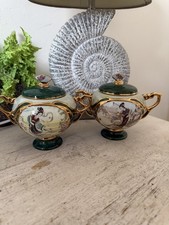 Pair Porcelain Music Box -