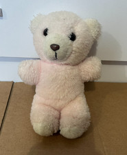 Lefray Pink Teddy Bear With Brown Nose Soft Toy Plush 7"