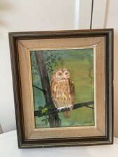 Vintage 60s Tawny Owl Oil