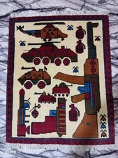 Handmade Afghan War Rug 2x3 -
