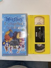 Tweenies Enchanted.  Toy shop Vhs Video Christmas Children’s Yellow Cassette