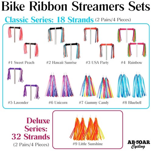 Colorful bike streamers set - colorful,