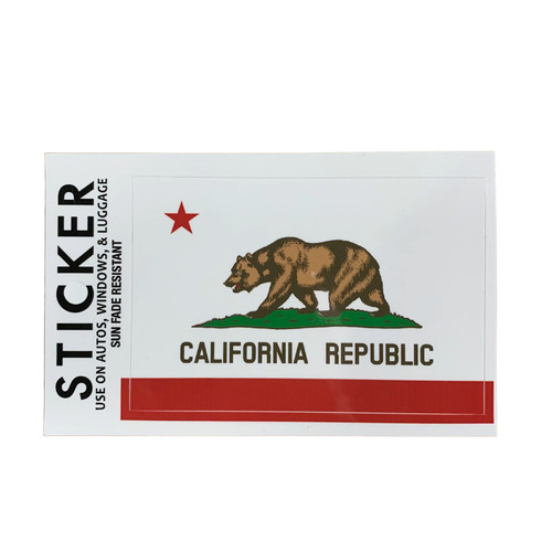 California flag sticker - california, vinyl