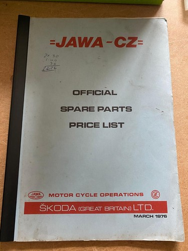 Jawa parts list and - parts,
