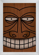 Tiki Mask expression Framed