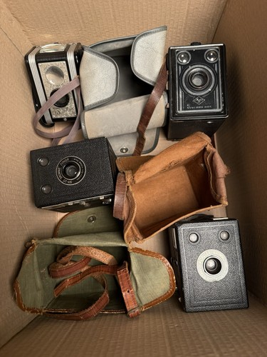 Vintage box camera bundle - box,
