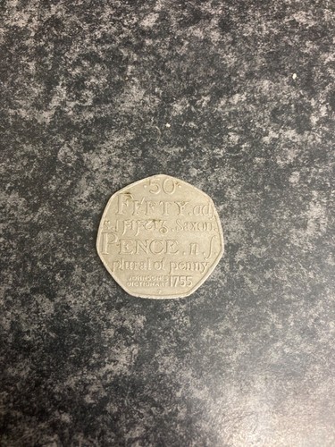 Rare 50p coin johnsons - rare,