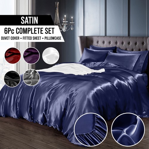 Satin bedding set - satin, 6pc