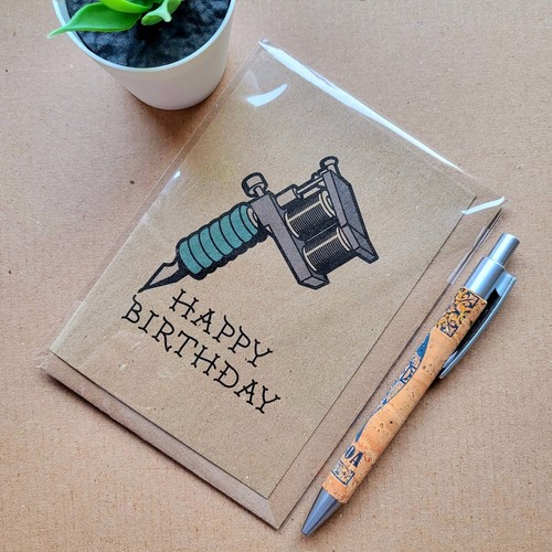 Tattooist birthday card - birthday,