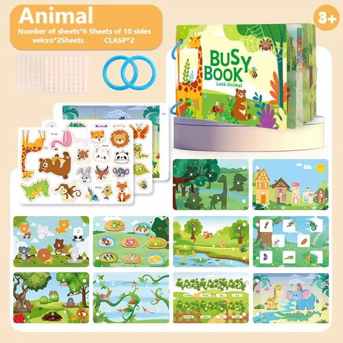 Animals learning reusable book - animals,