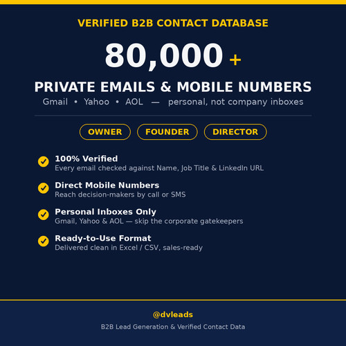 80k verified private emails - 80k, &
