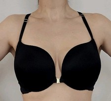 Beyond Sexy La Senza Black Push-Up Front Closure Racerback Bra! 36DD