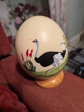 Vintage Painted Ostrich Egg on