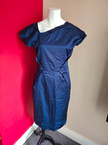 Untold navy satin sheath - navy,