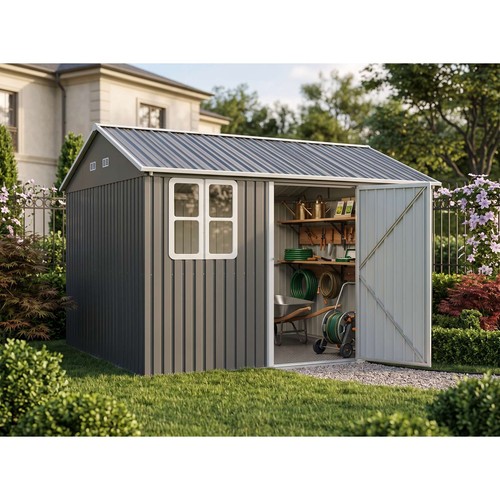 Large metal garden shed - metal,