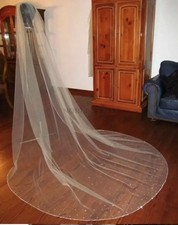 1T Soft tulle Rhinestone Edge