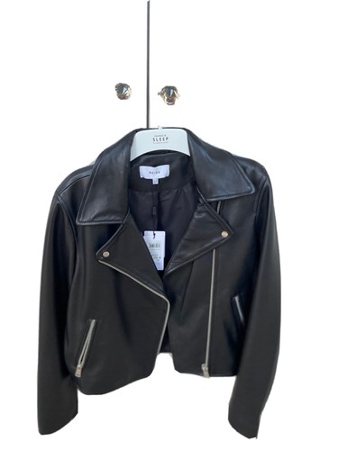 Reiss leather jacket size - leather,