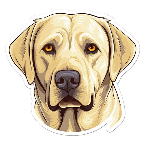Yellow lab sticker - lab, decal