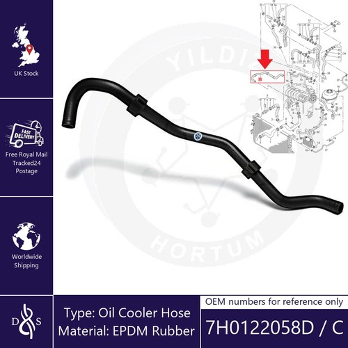 Oil cooler hose for - cooler, vw