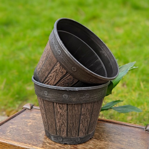 Barrel planter set round - planter,