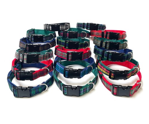 Tartan dog collar 25mm - tartan,