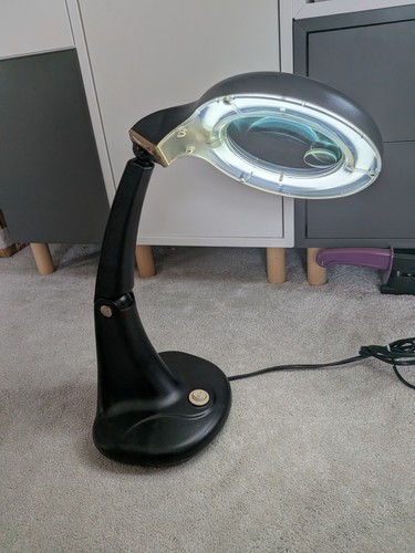 Magnifier glass desk lamp - magnifier, for
