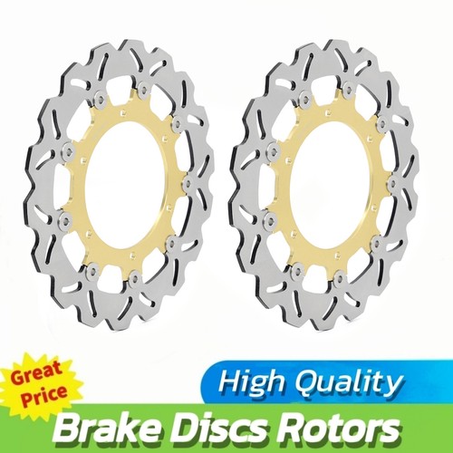 Pair front brake discs rotors - pair,