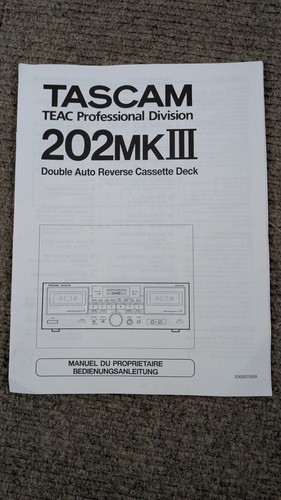 Tascam 202mkiii cassette deck - 202mkiii,