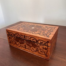 Wooden Sewing Box Marquetry