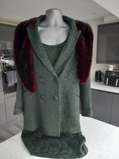 Bencivenga Couture Republica Italiana Green 3 piece Suit Dress Italian Size 50