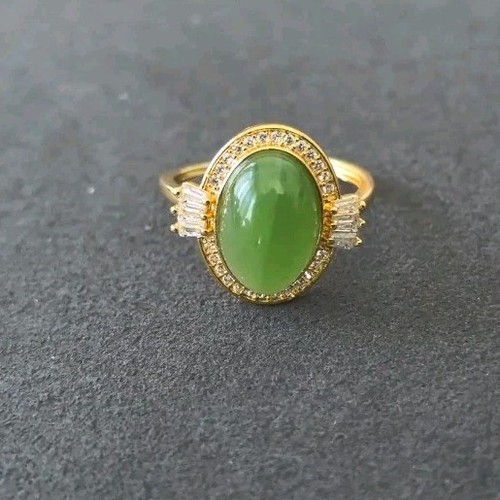 Genuine green jade opening