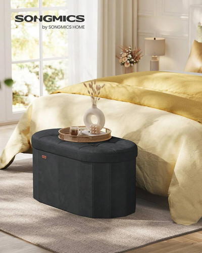 Folding ottoman storage bench - folding,