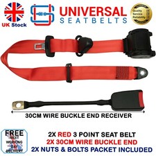 2x Red Universal 3.5m Length 3