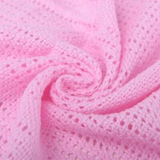 Pink cellular blanket - blanket, cotton