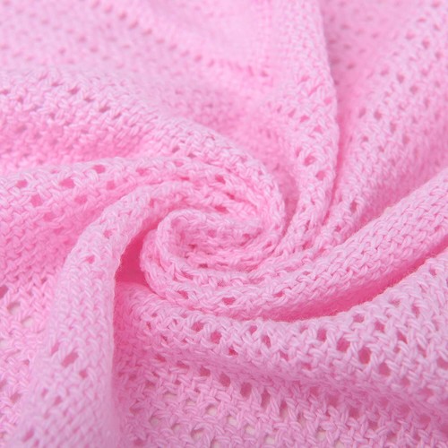 Pink cellular blanket cotton - pink,