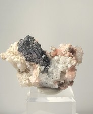 Rhodochrosite On Quartz  From