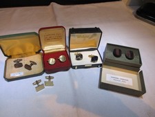 9ct & 22ct Gold Plated - Gold Tone - Wood Cufflinks