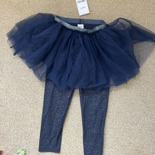 Next Girls Tutu leggings Christmas 4-5 years Sparkly Winter Party Festive