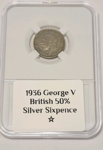 1936 king george sixpence - king,