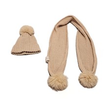 Kids Cream Hat And Scalf  Set