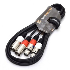 2 x Male XLR to 2 x Female XLR