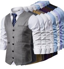 Men's WAISTCOAT For WEDDING WAITERS BAR STAFF Vest Tops Waist Coats Fancy Dress 