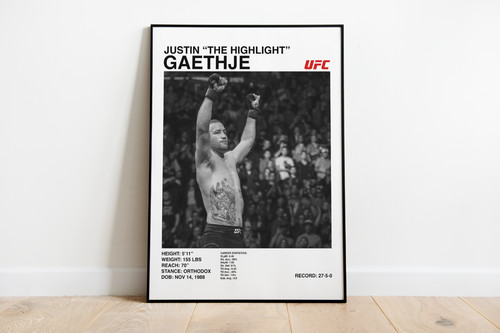 Justin gaethje ufc - gaethje, poster