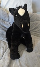 Toys 'R' Us Animal Valley Black Horse Plush Soft Toy 28 Inches Pre Owned VGC