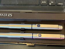 Parker 25 Blue Logo Set of 2 Fountain/ Fibre Pen Boxed
