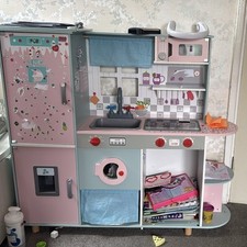 Girls' Kitchen Cooking Set with Hob Pan and Accessories Toy Game Food