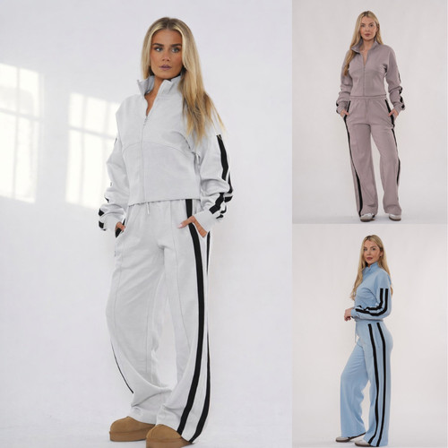 Women striped zip up - striped,