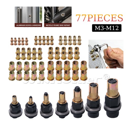 Rivet nut kit with - rivet, steel