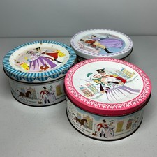 Vintage Quality Street Small Round Metal Storage Tins x 3 Rowntree Mackintosh UK