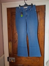 Simply Be Kim High Waist Bootcut  Jeans Mid Blue Size 16 Reg